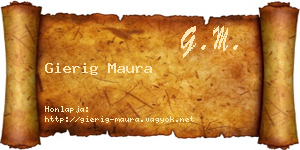 Gierig Maura névjegykártya